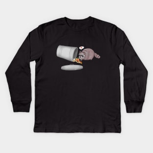 Chubby Trash Panda Kids Long Sleeve T-Shirt